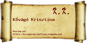 Kővágó Krisztina névjegykártya
